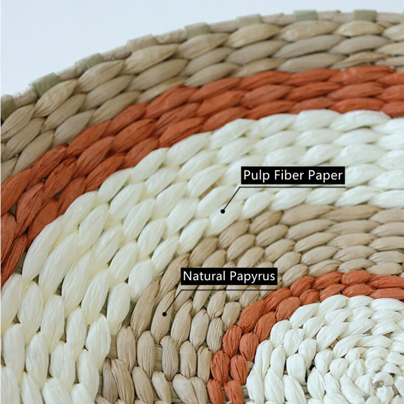 Šiaurės šalių paprastas kūrybingas rotango žolės pynimas Dekoratyviniai dubenys Duonos vaisių lėkštė Namai Svetainės miegamojo fono sienų dekoras