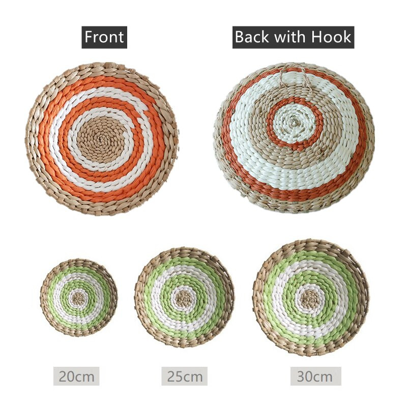 Šiaurės šalių paprastas kūrybingas rotango žolės pynimas Dekoratyviniai dubenys Duonos vaisių lėkštė Namai Svetainės miegamojo fono sienų dekoras