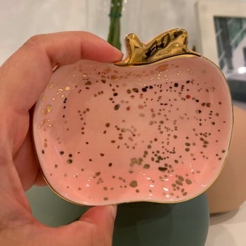 Σκανδιναβικό κεραμικό καρπούζι μήλο Μικρά κοσμήματα σκουλαρίκια για πιάτα κολιέ Δαχτυλίδι Πιάτα αποθήκευσης Επιδόρπιο με φρούτα Διακόσμηση Μπολ επίδειξης