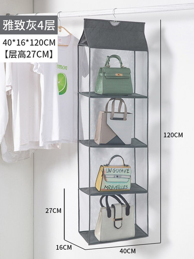 Geantă de mână suspendată 8 buzunare pentru dulap dulap Geantă de depozitare transparentă Ușă Perete Geantă transparentă pentru pantofi, cu husă pentru umeraș
