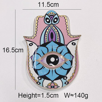 Keramikinis velnio akių papuošalų padėklas arbatinukas padėkliukas papuošalų lėkštė šiaurietiško stiliaus bergamočių palmių padėklo dekoravimas