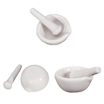 Cute Big Bowls Topping Porcelain Mortar+Gestle Mixing Grinding Bowl Tool Set 1 Set Αξεσουάρ Σετ μπολ λείανσης B99
