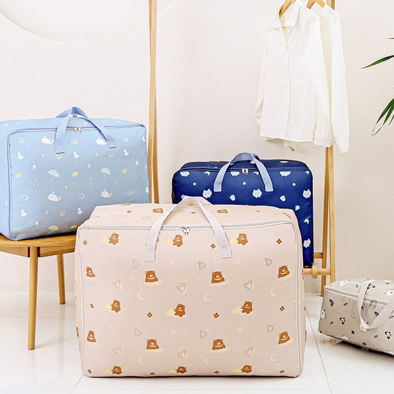 Didelės talpos antklodžių laikymo dėžutė Dulkėms atspari sulankstoma antklodė Drabužiai Žaislų laikymo priemonė Žieminė antklodė pagalvė antklodė užtrauktuku plaunamas krepšys