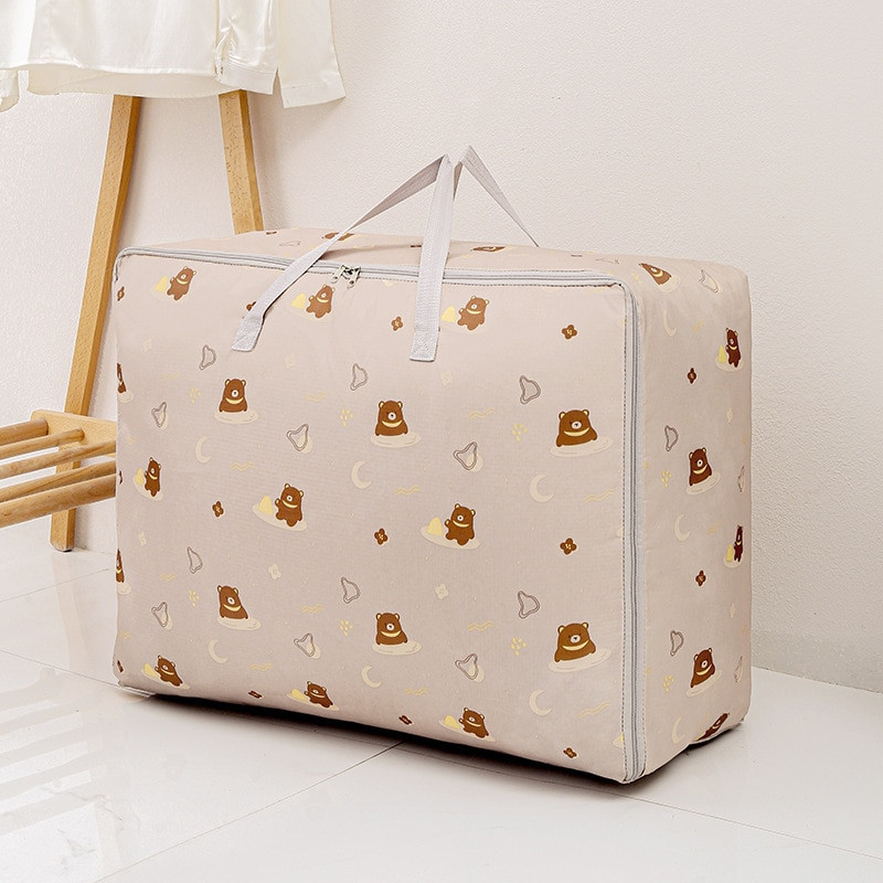 Didelės talpos antklodžių laikymo dėžutė Dulkėms atspari sulankstoma antklodė Drabužiai Žaislų laikymo priemonė Žieminė antklodė pagalvė antklodė užtrauktuku plaunamas krepšys