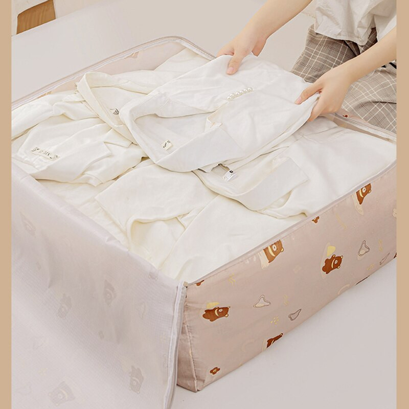 Didelės talpos antklodžių laikymo dėžutė Dulkėms atspari sulankstoma antklodė Drabužiai Žaislų laikymo priemonė Žieminė antklodė pagalvė antklodė užtrauktuku plaunamas krepšys