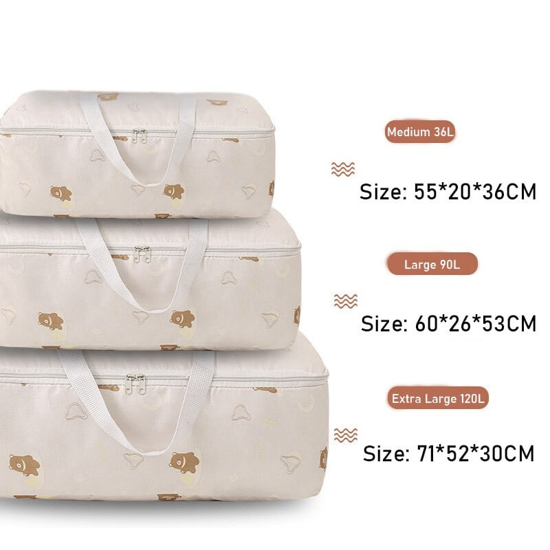 Didelės talpos antklodžių laikymo dėžutė Dulkėms atspari sulankstoma antklodė Drabužiai Žaislų laikymo priemonė Žieminė antklodė pagalvė antklodė užtrauktuku plaunamas krepšys