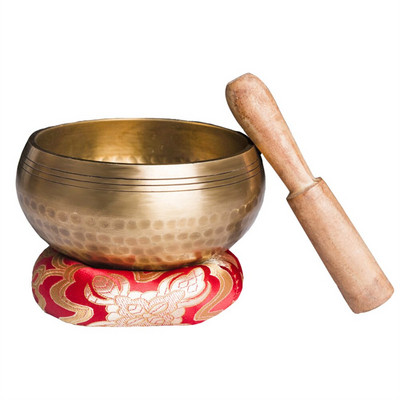 Budhistická meditačná misa Nepál Tibetská ručne vyrobená spievajúca misa Sada vankúšov Palička Meditačná úložná taška Spievajúca misa Feng Shui