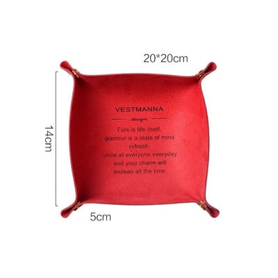 Decor nordic pentru birou, din piele PU, tavă de depozitare, chei, suport pentru monede, cutie de depozitare, articole diverse, farfurie, organizator pliabil pentru vase