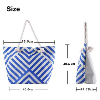 Лятна чанта Bohemian Многофункционална водоустойчива плажна чанта Чанта за съхранение на бански Чанта за пране Преносима дамска чанта с цип