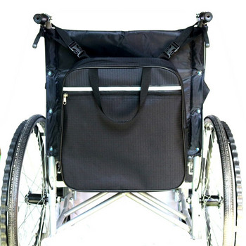 Чанта за инвалидна количка Пазаруване Мобилност Съхранение Дръжка Дръжка Скутер Уокър Рамка Съхранение Чанти черни
