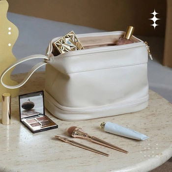 Пътна козметична чанта с голям капацитет Органайзер за куфари за гримове Преносими чанти за грим Дамски тоалетни принадлежности Чанта за грим за момичета, пътуващи