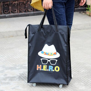 Нова пътна чанта за съхранение Сгъваеми дамски пазарски чанти Чанта за количка за хранителни стоки Чанти с колела Преносима кутия за съхранение Пазарска количка