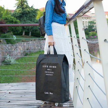 Нова пътна чанта за съхранение Сгъваеми дамски пазарски чанти Чанта за количка за хранителни стоки Чанти с колела Преносима кутия за съхранение Пазарска количка