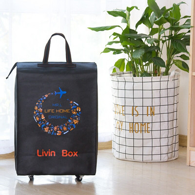 Нова пътна чанта за съхранение Сгъваеми дамски пазарски чанти Чанта за количка за хранителни стоки Чанти с колела Преносима кутия за съхранение Пазарска количка