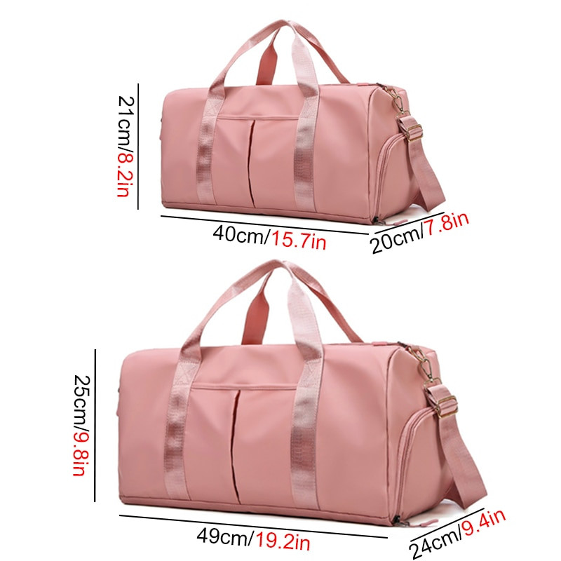 „Basedidea“ didelės talpos kelioninis krepšys „Fitness“ neperšlampamas pečių krepšys Rožinė nešiojamų batų drabužių laikiklis