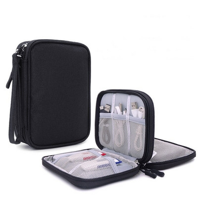 Prenosné úložné vrecko na digitálne príslušenstvo, organizér na mobilný disk, vrecko na USB gadget, dátový kábel, triediace vrecko na nabíjacie káble
