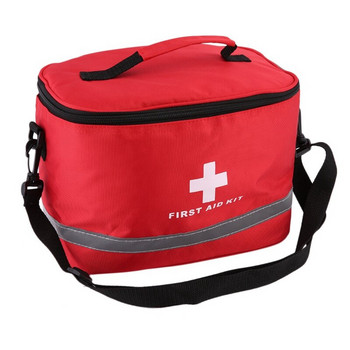 Εξωτερικό κιτ πρώτων βοηθειών Αθλητική τσάντα για κάμπινγκ σπίτι Πακέτο επιβίωσης έκτακτης ανάγκης ιατρικής ανάγκης Κόκκινο νάιλον εντυπωσιακός σταυρός Σύμβολο τσάντα χιαστί