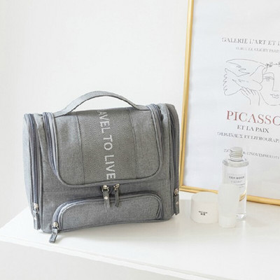 Pakabinamas kelioninis tualeto reikmenų krepšys moterims ir vyrams Vandeniui atsparus vonios dušo komplektas, skirtas tualeto reikmenims Kosmetika Makiažo šepetėliai