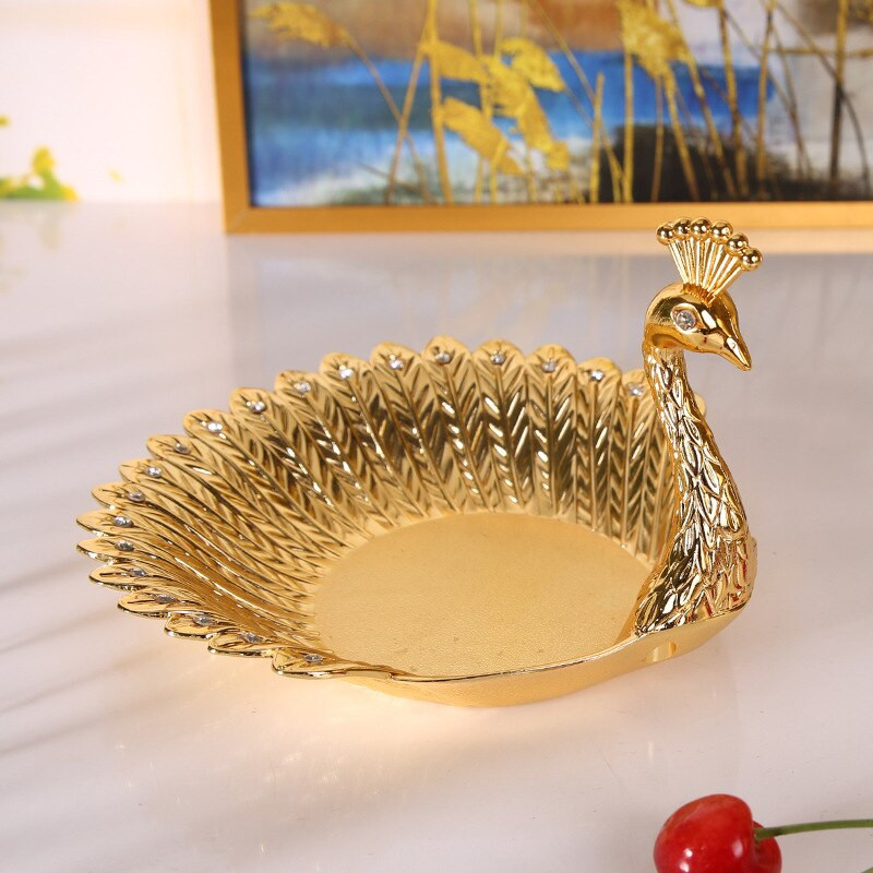 IMUWEN Nový elegantný tanier Luxusný jemný vtáčí štýl Sušený tanier s ovocím a občerstvením Miska na orechy Na dekoráciu stola