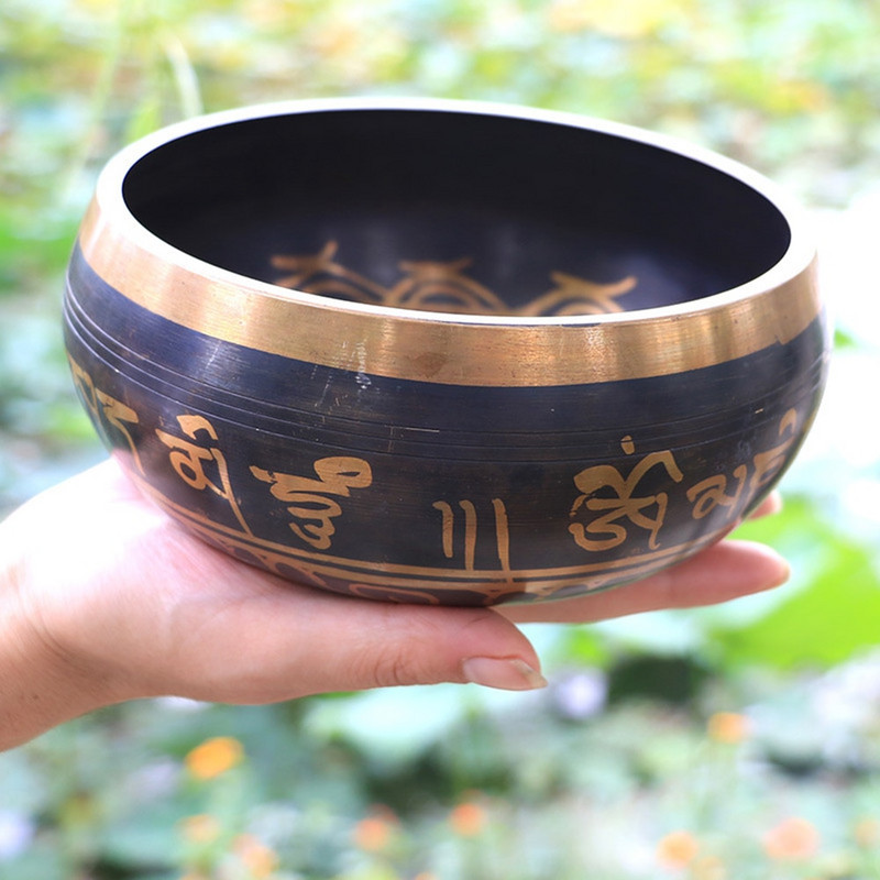 Kovová spievajúca misa, ručne vyrobená nepálska zvuková misa Budhu, misa na jogu a meditáciu, tibetská bronzová zvonkohra, úderník na spievajúcu misu