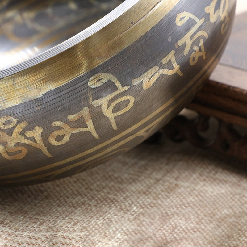 Kovová spievajúca misa, ručne vyrobená nepálska zvuková misa Budhu, misa na jogu a meditáciu, tibetská bronzová zvonkohra, úderník na spievajúcu misu