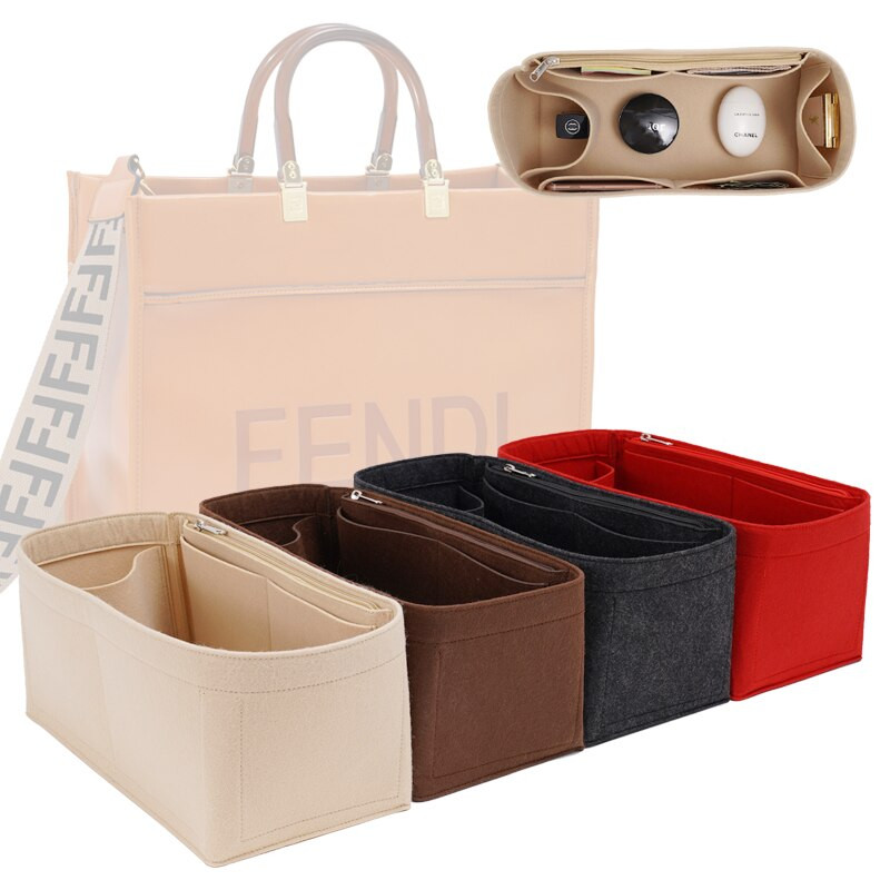 Stornge Organizer Insert For Fendy Sunshine Tote, Felt Makeup Linner Purse φερμουάρ, Inner Shaper Fit Luxury τσάντες για γυναίκες