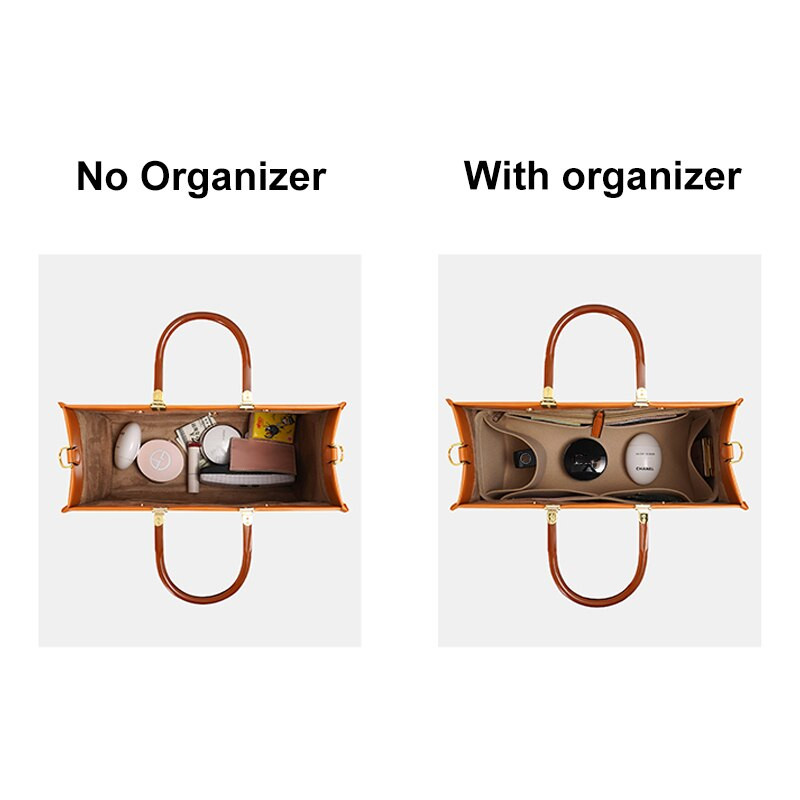 Stornge Organizer Insert For Fendy Sunshine Tote, Felt Makeup Linner Purse φερμουάρ, Inner Shaper Fit Luxury τσάντες για γυναίκες