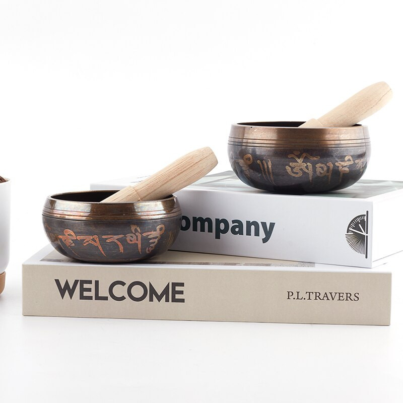 8,5 cm Nepalo rankų darbo Budos garso dubuo garso terapijos jogos meditacijos dainavimo dubuo