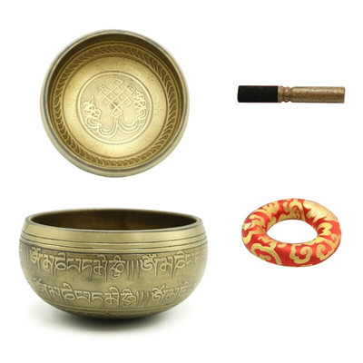 Χειροποίητο Sound Bowl Kit Yoga Meditation Sing Bowl Προμήθειες για Στολίδι Προσευχής Σαλόνι Υπνοδωματίου στο σπίτι