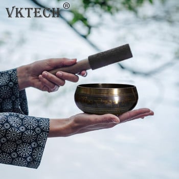 Metal Singing Bowl Νεπάλ Χειροποίητο Buddha Sound Bowl Γιόγκα Χαλάρωση Θιβετιανός Χάλκινος Κουδούνι Μουσικής Στράικερ