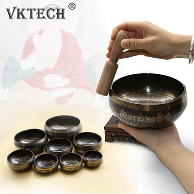 Metal Singing Bowl Νεπάλ Χειροποίητο Buddha Sound Bowl Γιόγκα Χαλάρωση Θιβετιανός Χάλκινος Κουδούνι Μουσικής Στράικερ