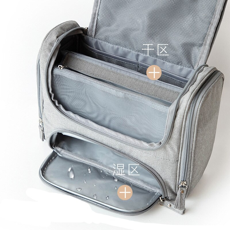 Geantă cosmetică agățată pentru bărbați, rezistentă la apă, organizator de călătorie, geantă de machiaj pentru femei, necesitățile necesare pentru machiaj, geantă de toaletă pentru spălare umedă și uscată