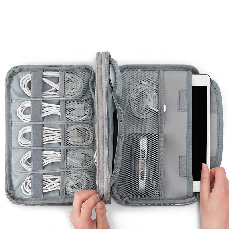 Prenosné káblové digitálne úložné puzdro, organizér, USB gadgety, káble, nabíjačka, batéria, taška, cestovné príslušenstvo, organizér, taška