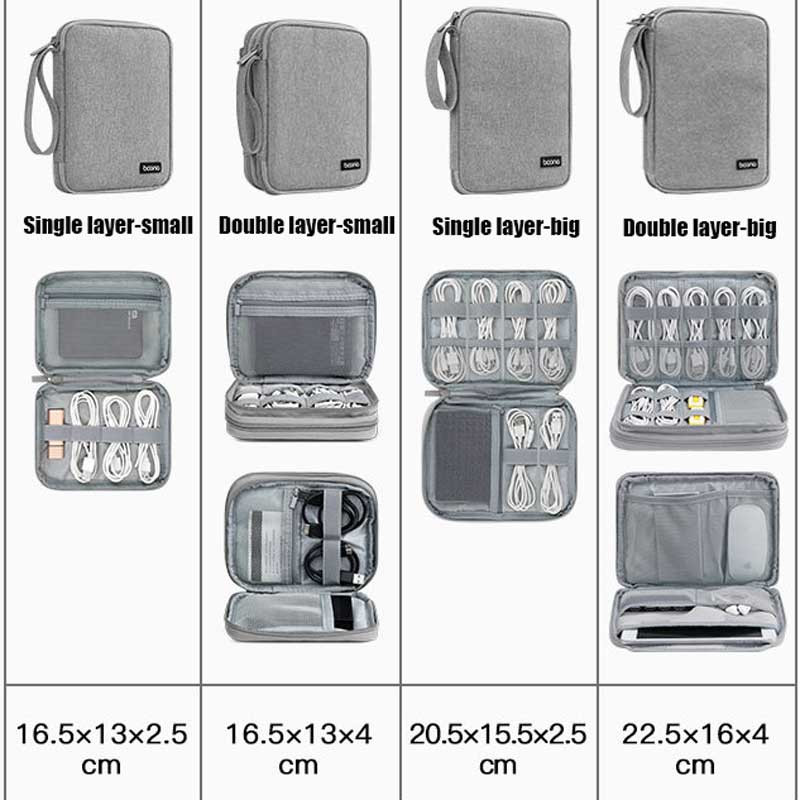 Prenosné káblové digitálne úložné puzdro, organizér, USB gadgety, káble, nabíjačka, batéria, taška, cestovné príslušenstvo, organizér, taška