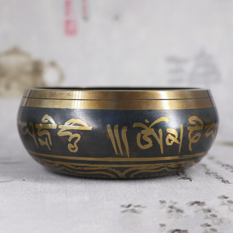 Nepálska tibetská spievajúca misa, himalájska budhistická joga, meditácia, tibetská spievajúca misa, misa na jogu, bronzová zvonkohra, vyberanie uší