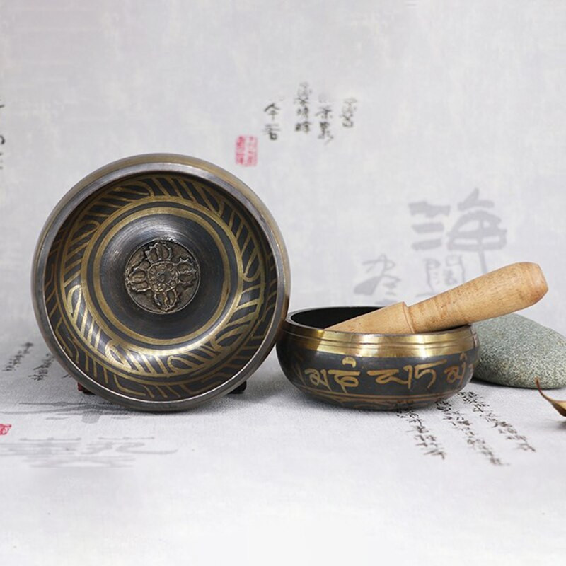 Nepálska tibetská spievajúca misa, himalájska budhistická joga, meditácia, tibetská spievajúca misa, misa na jogu, bronzová zvonkohra, vyberanie uší