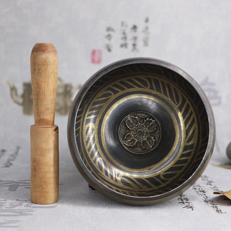Nepálska tibetská spievajúca misa, himalájska budhistická joga, meditácia, tibetská spievajúca misa, misa na jogu, bronzová zvonkohra, vyberanie uší