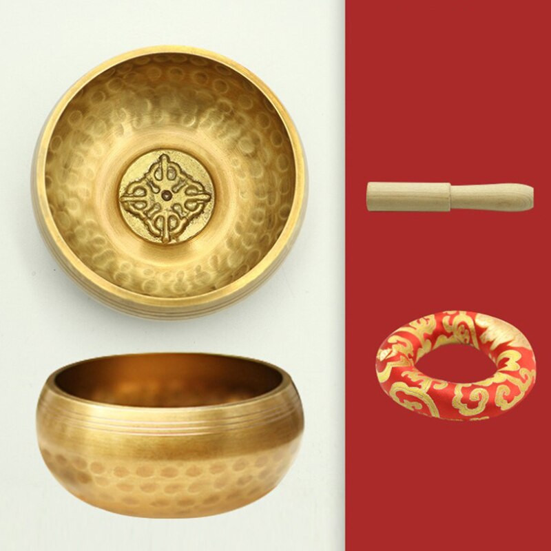 Nepálska tibetská budhistická misa, ručne vyrobená sada spievajúcich misiek, vankúš, kladivo, úložný vak na meditáciu, spievajúca misa Feng Shui