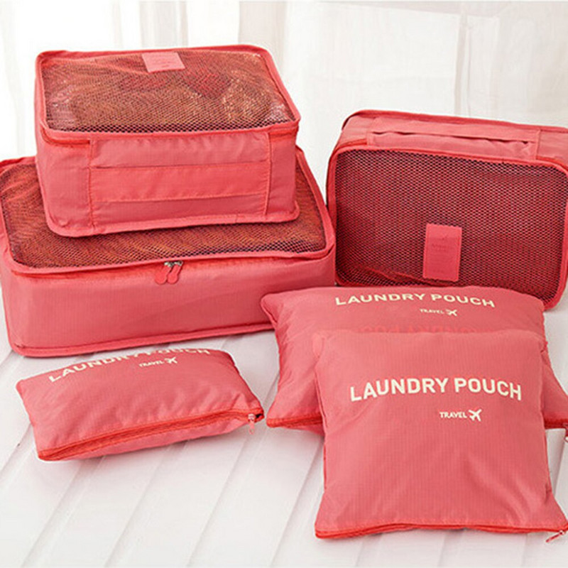 6 vnt./rinkinys Kelioniniai daiktadėžės krepšeliai Namų Tvarkykla drabužiams Bagažinė Batai Pakavimo kubas Tvarkykla Drabužių spinta Lagaminas Tvarkingas maišelis