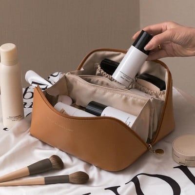 Prenosná cestovná kozmetická taška pre ženy, kozmetický organizér, vodotesná veľkokapacitná make-up taška, úložné puzdro na make-up pre ženy