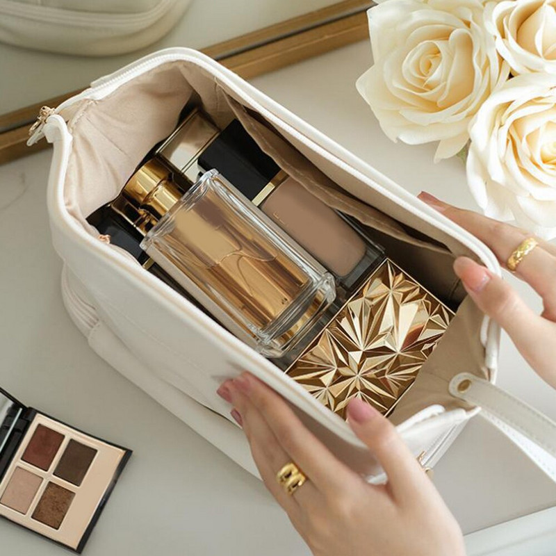Prenosná cestovná kozmetická taška pre ženy, kozmetický organizér, vodotesná veľkokapacitná make-up taška, úložné puzdro na make-up pre ženy