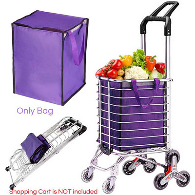 Bevásárlókocsi táska Hordozható összecsukható táska Bevásárlókosár Élelmiszertáskák kerekekkel Gördülő élelmiszerbolt kosár Bevásárlószervező