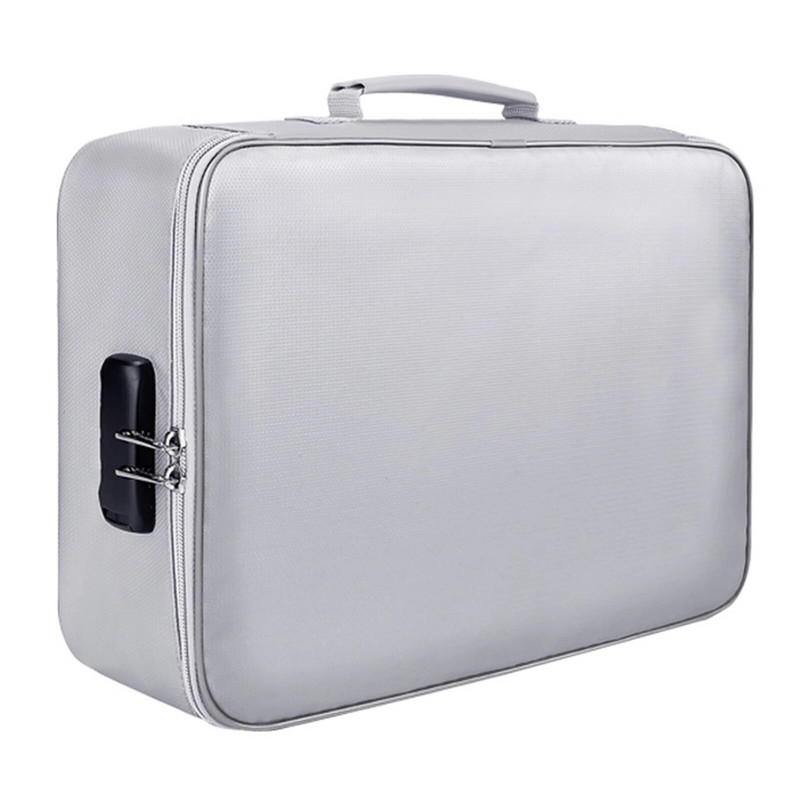 Ugunsdroši somas Ūdensnecaurlaidīgs naudas seifs Monētu organizatora soma komplekts Dokumentu glabāšana Vērtslietām-Valūtas Atslēgas Karte Pase Mājas seifs