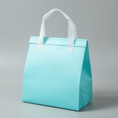 StoBag 10db Ebéddoboz táska Csomagolás Nem szőtt hordozható hordtáska Élelmiszer Ital Tárolás Szállítás Hűtő Hordtasak Embléma Egyedi