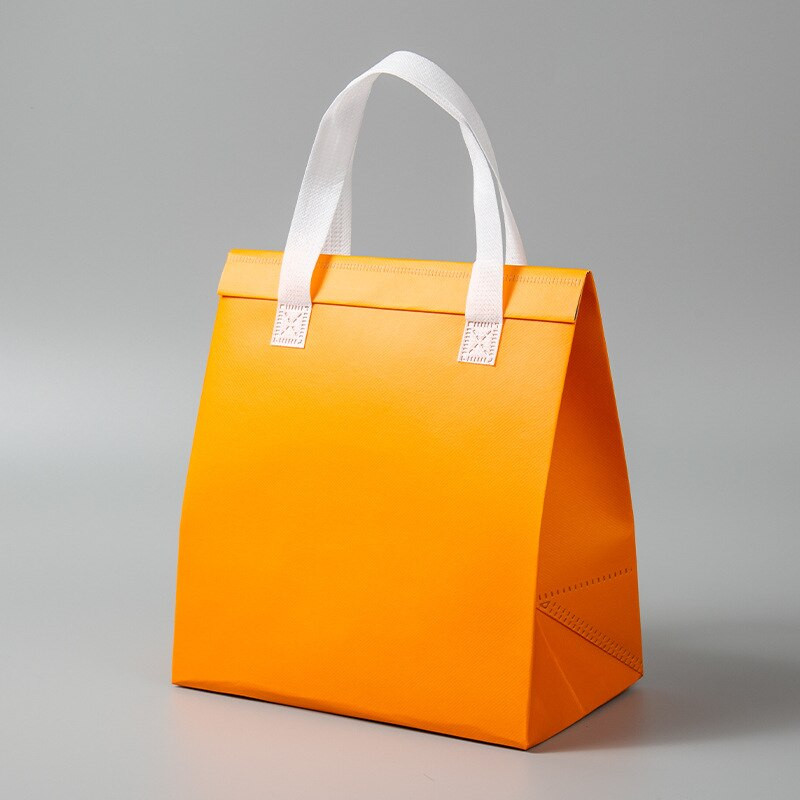 StoBag 10db Ebéddoboz táska Csomagolás Nem szőtt hordozható hordtáska Élelmiszer Ital Tárolás Szállítás Hűtő Hordtasak Embléma Egyedi