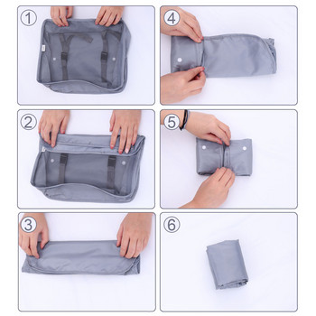 6/4 PCS Пътна чанта за съхранение Комплект за дрехи Подреден Органайзер Гардероб Куфар Чантичка Органайзер за пътуване Калъф Обувки Опаковка Cube Bag