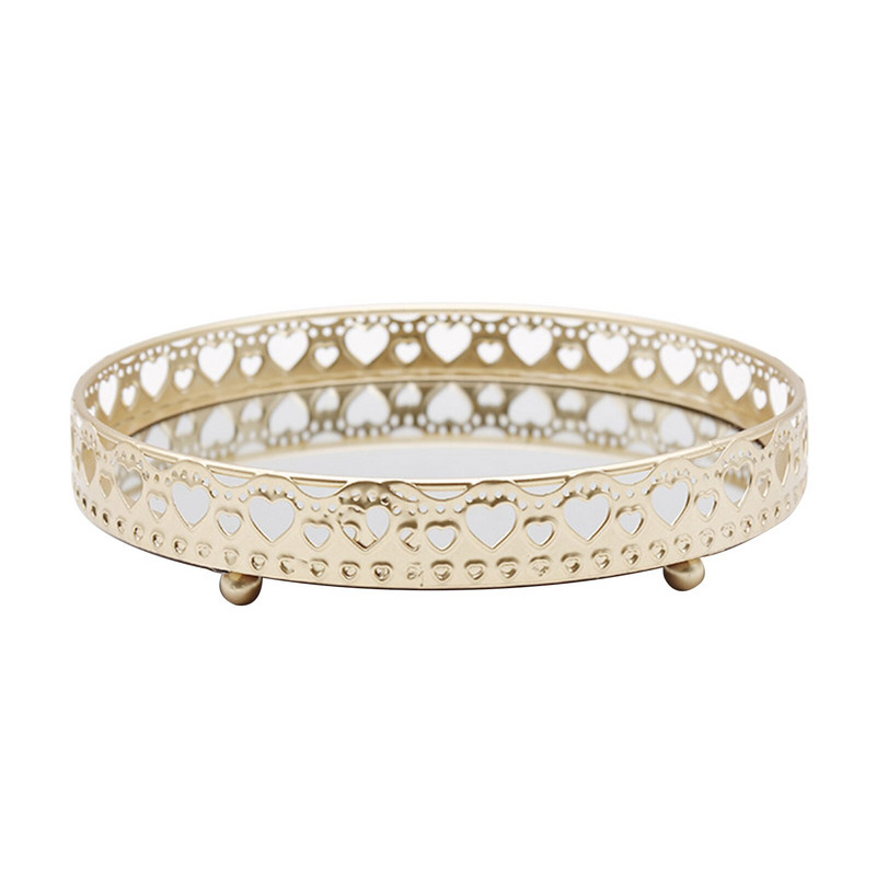 Kerek lakberendezési buli univerzális hálószoba fürdőszoba kijelző nappali dizájn ékszertálca tároló tányér parfüm rendszerező