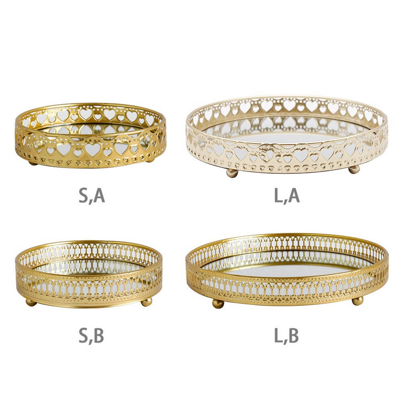 Kerek lakberendezési buli univerzális hálószoba fürdőszoba kijelző nappali dizájn ékszertálca tároló tányér parfüm rendszerező