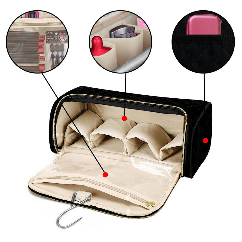 Kozmetikai táska hajcsavaró tároló doboz Hajcsavaró kiegészítők táska utazó kozmetikai táska