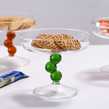 Нова креативна поднос за закуски с плодове тоалетка стъклена кутия за бижута декорация на дома хол бонбони маса за чай чиния